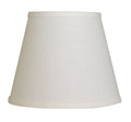 Slant Empire Hardback Lampshade With Bulb Clip, White White Linen