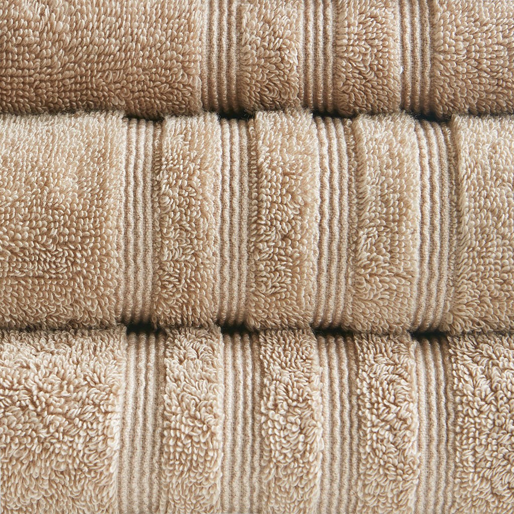 Sustainable Antimicrobial Bath Towel 6 Piece Set Natural Polyester