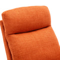 Coolmore Rocking Chair, Modern Glider Chair, Recliner Armchair With Wood Legs And Side Pocket, Nursery Rocking Accent Chair With High Back For Living Room Bedroom Orange Linen Orange Foam Linen