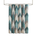 Cotton Printed Shower Curtain Aqua Cotton