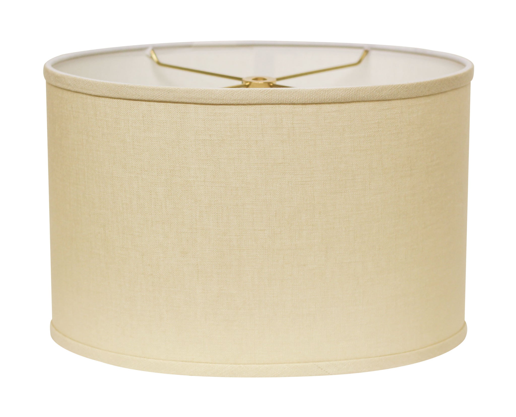 Slant Retro Oval Hardback Lampshade With Washer Fitter, Beige Beige Linen