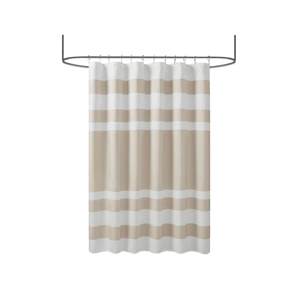 Shower Curtain With 3M Treatment Taupe Polyester