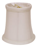 Slant Tissue Shantung Chandelier Lampshade With Flame Clip, White Set Of 6 White Tissue Shantung