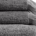 Cotton Dobby Slub 6 Piece Towel Set Charcoal Cotton