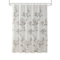 Burnout Printed Shower Curtain Grey Polyester