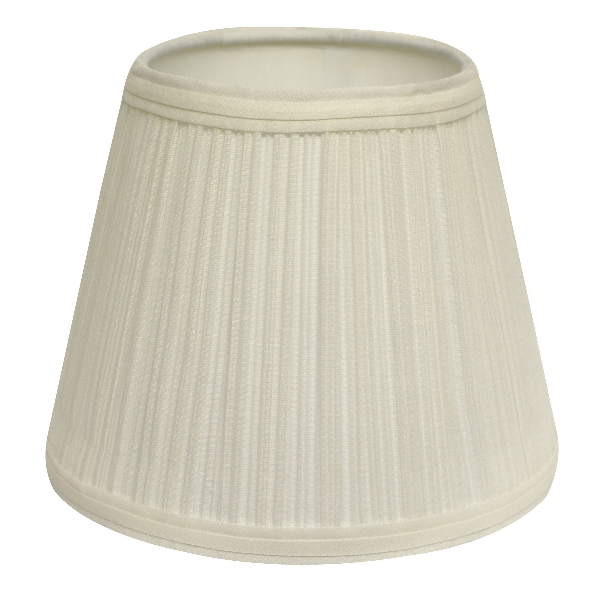 Slant Empire Hardback Lampshade With Washer Fitter, White White Broadcloth Pleat