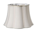 Slant Melon Out Sop Softback Lampshade With Washer Fitter, Cream Cream Shantung