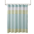 Faux Silk Shower Curtain Green Polyester