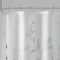 Burnout Printed Shower Curtain Grey Polyester