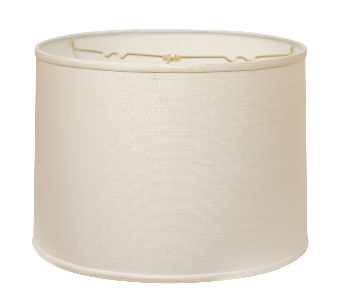 Slant Retro Drum Hardback Lampshade With Washer Fitter, White White Linen