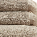 Cotton Dobby Slub 6 Piece Towel Set Taupe Cotton