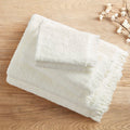 Cotton Dobby Slub 6 Piece Towel Set Ivory Cotton