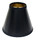 Hardback Chandelier Lampshade With Flame Clip Set Of 6 , Black Animal Hide Lampshade With Gold Lining For Table Lamps, 3