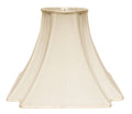 Slant V Corner Square Softback Lampshade With Washer Fitter, Egg White Shantung