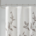 Burnout Printed Shower Curtain Grey Polyester