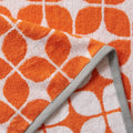 Cotton Jacquard Bath Towel 6 Piece Set Orange Cotton