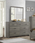 Dark Gray Finish Transitional Look 1Pc Dresser Of 7 Drawers Industrial Rustic Modern Style Bedroom Furniture Dark Gray 5 Drawers & Above Bedroom Transitional Wood