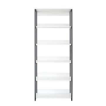 Fiona Wood And Metal Walk In Closet With Five Shelves White Mdf Melamine