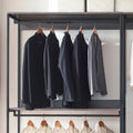 Monica Wood Walk In Closet System Rustic Mdf Melamine