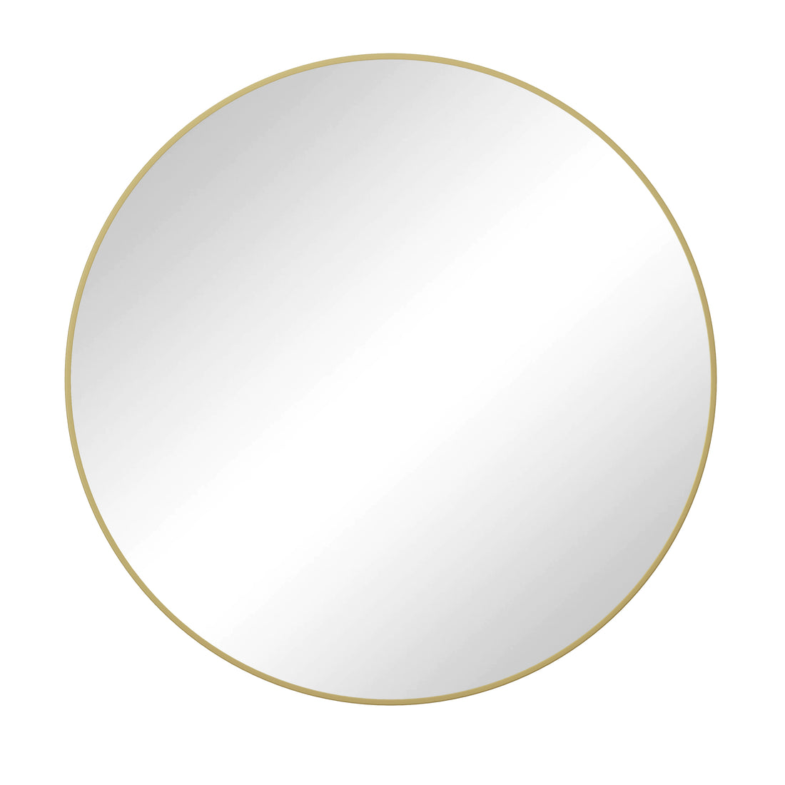 Wall Mirror 39 Inch Gold Circular Mirror Metal Framed Mirror Round Vanity Mirror Dressing Mirror, For Bathroom, Living Room, Bedroom Wall Decor Gold Glass