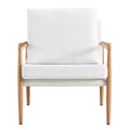 Sofa Chair.Teddy Velvet Accent Arm Chair Mid Century Upholstered Armchair With Imitation Solid Wood Color Metal Frame Extra Thick Padded Backrest And Seat Cushion Sofa Chairs For Living Room Sf 010 White Foam Velvet