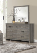 Dark Gray Finish Transitional Look 1Pc Dresser Of 7 Drawers Industrial Rustic Modern Style Bedroom Furniture Dark Gray 5 Drawers & Above Bedroom Transitional Wood