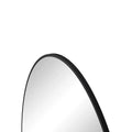 Wall Mirror 39 Inch Black Circular Mirror Metal Framed Mirror Round Vanity Mirror Dressing Mirror, For Bathroom, Living Room, Bedroom Wall Decor Black Glass