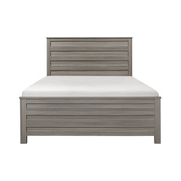 Dark Gray Finish Transitional Look Queen Bed 1Pc Industrial Rustic Modern Style Bedroom Furniture Box Spring Required Queen Dark Gray Bedroom Industrial,Modern,Rustic,Transitional Wood
