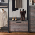 Monica Wood Walk In Closet System Rustic Mdf Melamine