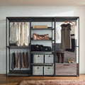 Monica Wood Walk In Closet System Rustic Mdf Melamine