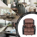 Recliner Chair For Living Room With Rocking Function And Side Pocket Blackbrown Black Brown Soft Foam Polyester