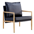 Sofa Chair.Black Pu Leather Accent Arm Chair Mid Century Modern Upholstered Armchair With Imitation Solid Wood Color Metal Frame Padded Backrest And Seat Cushion Sofa Chairs For Living Room Sf 010 Black Foam Pu