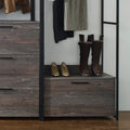 Monica Wood Walk In Closet System Rustic Mdf Melamine