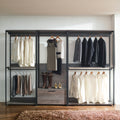 Monica Wood Walk In Closet System Rustic Mdf Melamine