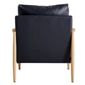 Sofa Chair.Black Pu Leather Accent Arm Chair Mid Century Modern Upholstered Armchair With Imitation Solid Wood Color Metal Frame Padded Backrest And Seat Cushion Sofa Chairs For Living Room Sf 010 Black Foam Pu