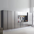 Nova Series Wood Base Door Wall Mounted Garage Cabinet In Metallic Gray Dark Gray Mdf Melamine