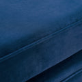 Chaise Lounge With Scroll Arm Blue Fabric