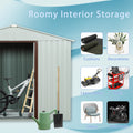 8Ft X 4Ft Outdoor Metal Storage Shed White Yx48 White Iron