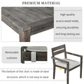 Acacia Wood Outdoor Dining Table And Chairs Suitable For Patio, Balcony Or Backyard Grey Acacia Wood