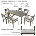 Acacia Wood Outdoor Dining Table And Chairs Suitable For Patio, Balcony Or Backyard Grey Acacia Wood