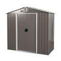 6Ft X 4Ft Outdoor Metal Storage Shed Grey Iron