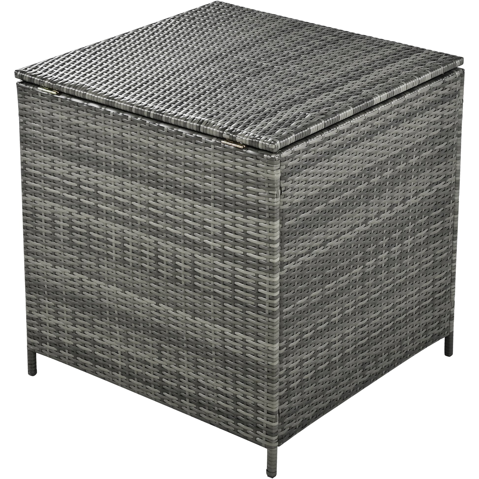 Outdoor 6 Piece All Weather Pe Rattan Sofa Set, Garden Patio Wicker Sectional Furniture Set With Adjustable Seat, Storage Box, Removable Covers And Tempered Glass Top Table,Grey Yes Complete Patio