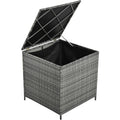 Outdoor 6 Piece All Weather Pe Rattan Sofa Set, Garden Patio Wicker Sectional Furniture Set With Adjustable Seat, Storage Box, Removable Covers And Tempered Glass Top Table, Beige Yes Complete Patio Set Beige Water Resistant Frame Water Resistant Cushion
