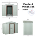 Ry Sdyx56 W 6Ft X 5Ft Outdoor Metal Storage Shed White White Iron