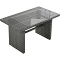 Outdoor 6 Piece All Weather Pe Rattan Sofa Set, Garden Patio Wicker Sectional Furniture Set With Adjustable Seat, Storage Box, Removable Covers And Tempered Glass Top Table, Beige Yes Complete Patio Set Beige Water Resistant Frame Water Resistant Cushion