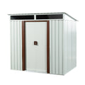 6Ft X 5Ft Outdoor Metal Storage Shed White White Iron