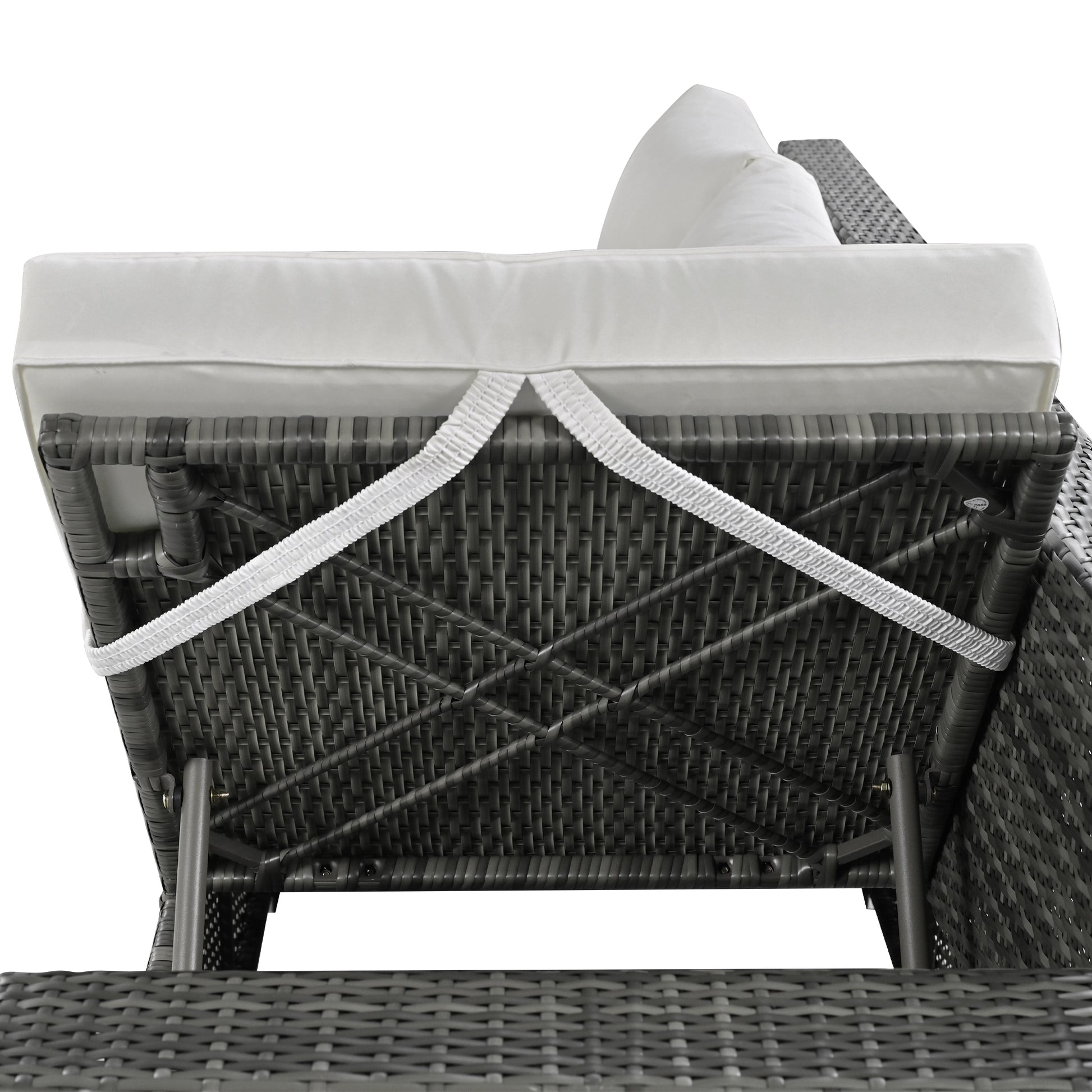 Outdoor 6 Piece All Weather Pe Rattan Sofa Set, Garden Patio Wicker Sectional Furniture Set With Adjustable Seat, Storage Box, Removable Covers And Tempered Glass Top Table, Beige Yes Complete Patio Set Beige Water Resistant Frame Water Resistant Cushion
