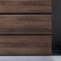 Liv Four Drawer Contemporary Wood Chest In Walnut Brown Brown Mdf Melamine