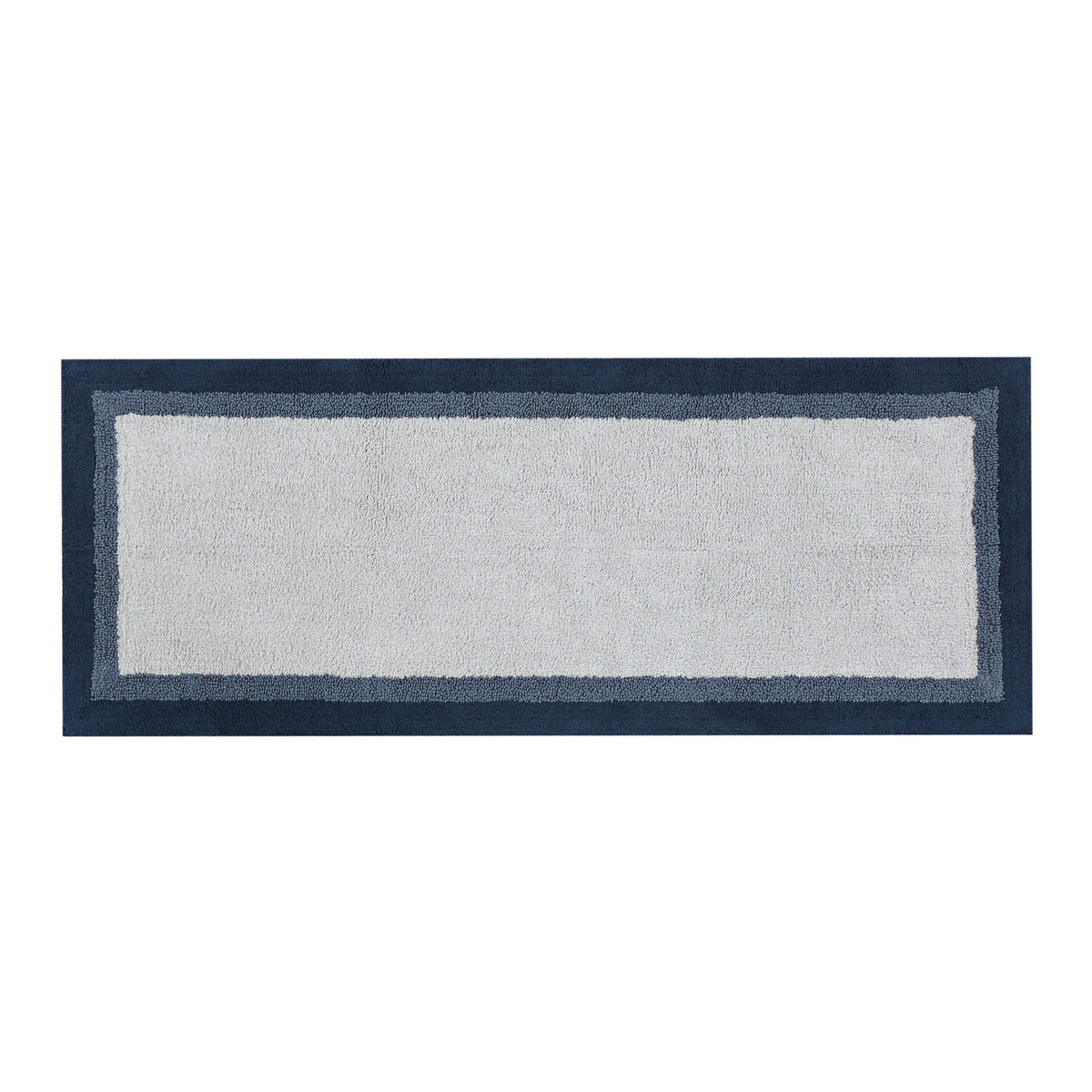 Cotton Tufted Bath Rug Navy Cotton