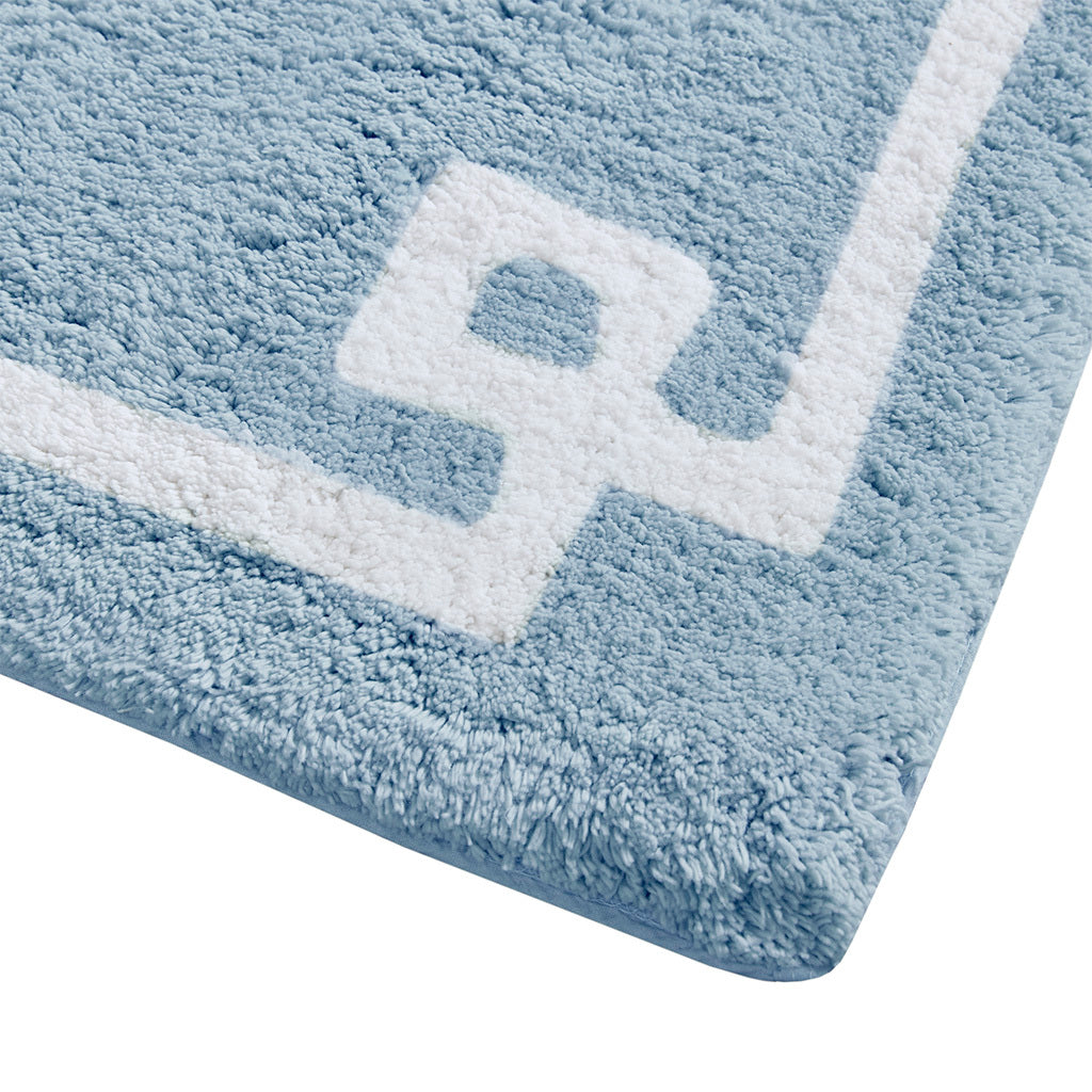 Cotton Tufted Bath Rug 20X30 Blue Cotton